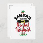 Santa's favoriete tandheelkundige hulp Kerstman Briefkaart (Voorkant / Achterkant)