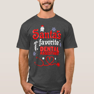 Santas Favoriete tandheelkundige Kerstmis T-shirt