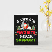 Santa's Favoriete Technische Ondersteuning Grappig Kaart (Gele Bloem)