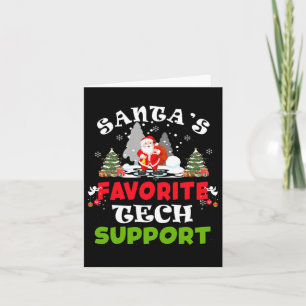 Santa's Favoriete Technische Ondersteuning Grappig Kaart