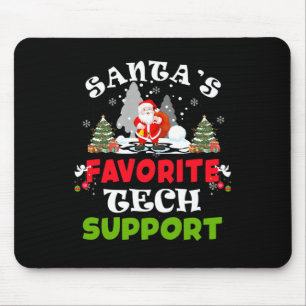 Santa's Favoriete Technische Ondersteuning Grappig Muismat