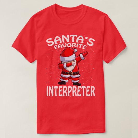 Santas Favoriete Tolk Kerstmis T-shirt (Design voorkant)