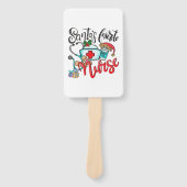 Santas favoriete verpleegster 1 handwaaier (Voorkant)