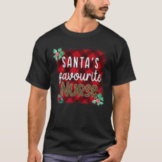Santas Favoriete Verpleegster Festival Kerstmis Ho T-shirt