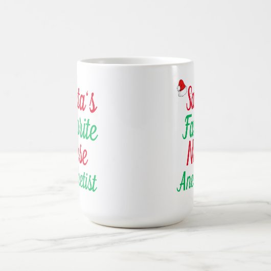 Santa's Favoriete Verpleegster Kerstwaardering Koffiemok (Center)