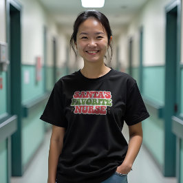 Santa's favoriete verpleegster t-shirt