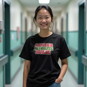 Santa's favoriete verpleegster t-shirt