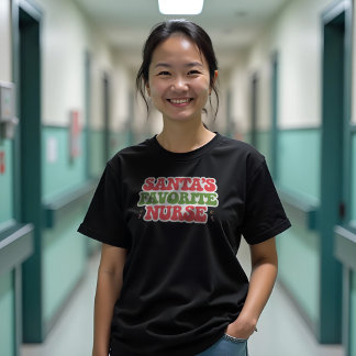 Santa's favoriete verpleegster t-shirt