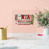 Santa's favoriete verpleegster, vrolijke verpleegs acryl bord (Huwelijk)