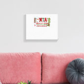 Santa's favoriete verpleegster, vrolijke verpleegs canvas afdruk (Insitu (Woonkamer))