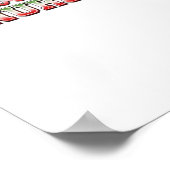 Santa's favoriete verpleegster, vrolijke verpleegs poster (Hoek)