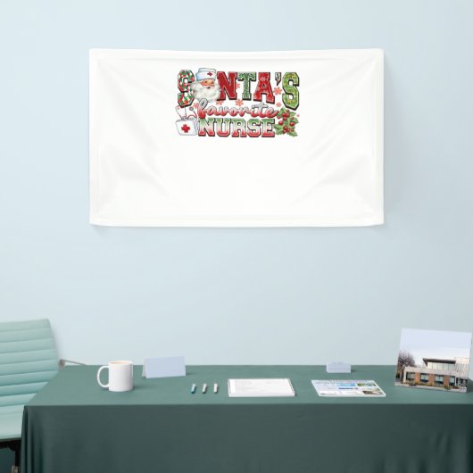 Santa's favoriete verpleegster, vrolijke verpleegs spandoek (Beurs)
