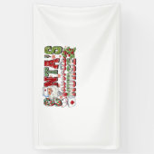 Santa's favoriete verpleegster, vrolijke verpleegs spandoek (Verticaal)