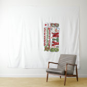 Santa's favoriete verpleegster, vrolijke verpleegs wandkleed (In Situ (horizontaal))