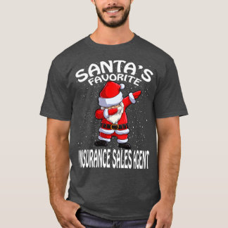 Santas Favoriete Verzekering Verkoopagent Kerstmis T-shirt
