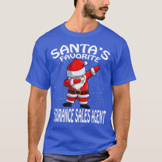 Santas Favoriete Verzekering Verkoopagent Kerstmis T-shirt