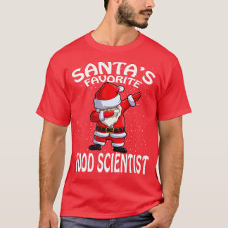 Santas Favoriete voedsel wetenschapper kerst T-shirt