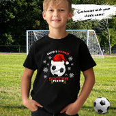Santa's favoriete Voetballer Kinder Kerstmis T-shirt