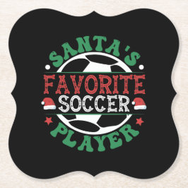 Santa's favoriete voetzoekerspeler kartonnen onderzetters