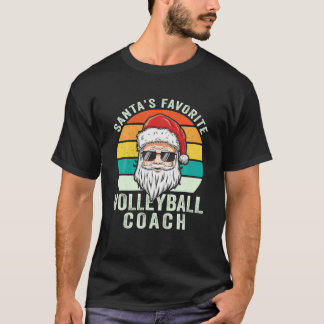 Santa's favoriete Volleyball Coach Funny Kerstmis T-shirt