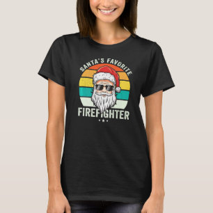 Santa's favoriete Vrijwilliger Brandweerman Trots  T-shirt