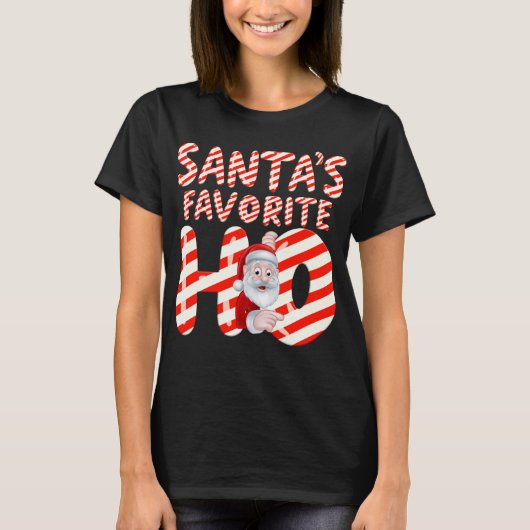 Santa's favoriete warme rietsuiker t-shirt (Voorkant)