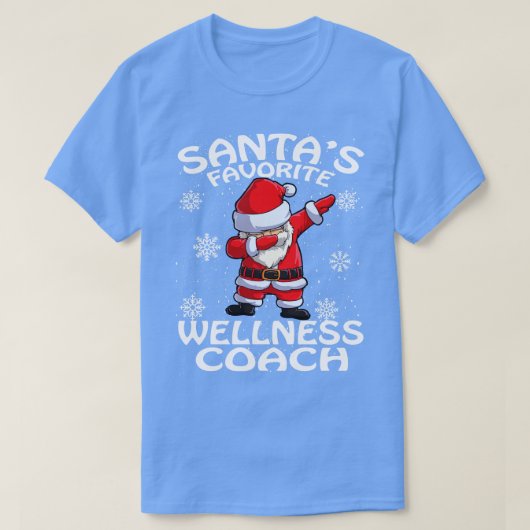 Santas Favoriete Wellness Coach Kerstmis T-shirt (Design voorkant)