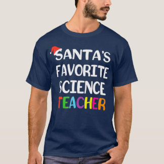 Santa's Favoriete Wetenschapsleraar Grappige Schoo T-shirt