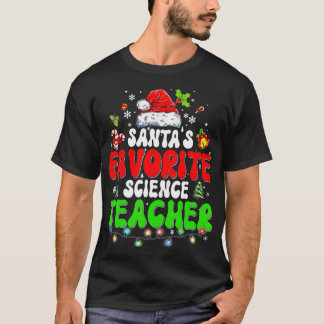 Santas Favoriete Wetenschapsleraar Kerstmis San T-shirt