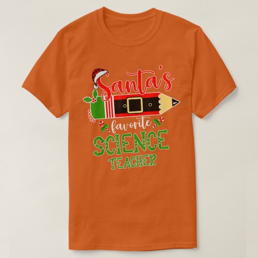 Santas Favoriete Wetenschapsleraar Shirt Kerstman (Design voorkant)