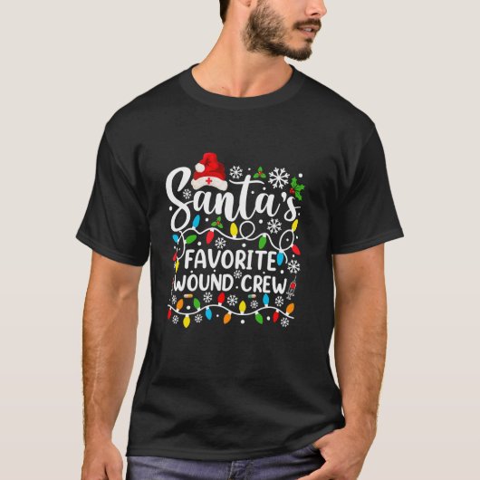 Santa's Favoriete Wond Crew Christmas Wound Care N T-shirt (Voorkant)