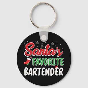 Santa's Favoriete Zachte T-shirt Cute Kerstfeest F Sleutelhanger