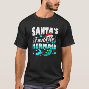 Santa's favoriete Zeemeermin met kerstkerstfeest F T-shirt