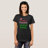 Santas Favorite 2nd Grade Teacher     Chritsmas T-shirt (Voorkant volledig)