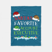 Santa's Favorite Account Executive Fun Christmas  Fleece Deken (Voorkant)