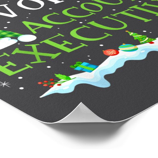 Santa's Favorite Account Executive Fun Christmas  Poster (Hoek)