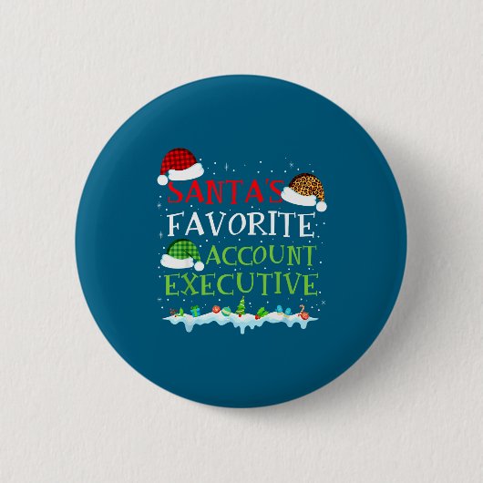 Santa's Favorite Account Executive Fun Christmas Ronde Button 5,7 Cm (Voorkant)