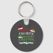 Santa's Favorite Account Executive Fun Christmas  Sleutelhanger (Voorkant)