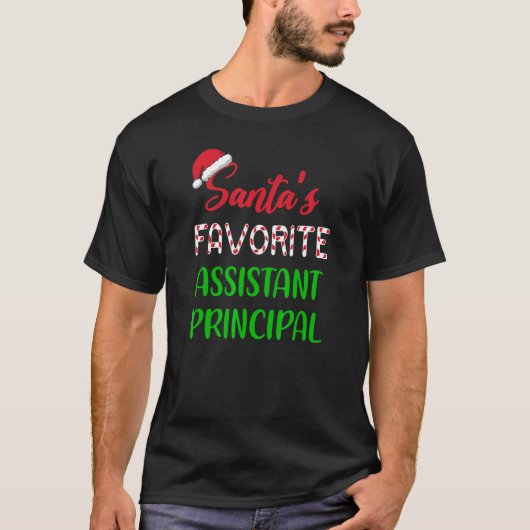 Santas Favorite Assistant Principal Chritsmas T-shirt (Voorkant)
