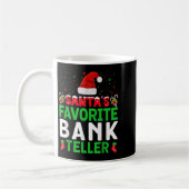 Santa's Favorite Bank Teller Christmas Matching Co Koffiemok (Links)
