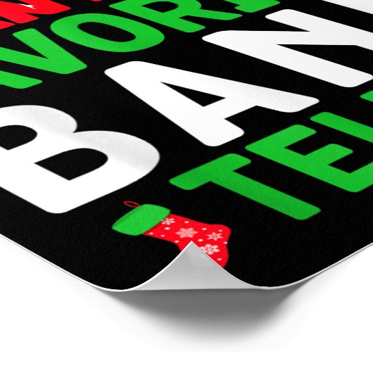 Santa's Favorite Bank Teller Christmas Matching Co Poster (Hoek)