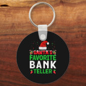 Santa's Favorite Bank Teller Christmas Matching Co Sleutelhanger (Voorkant)
