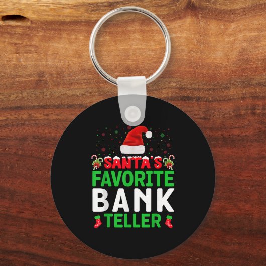 Santa's Favorite Bank Teller Christmas Matching Co Sleutelhanger (Voorkant)