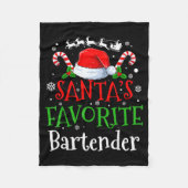 Santa's Favorite Bartender Christmas Party  Fleece Deken (Voorkant)