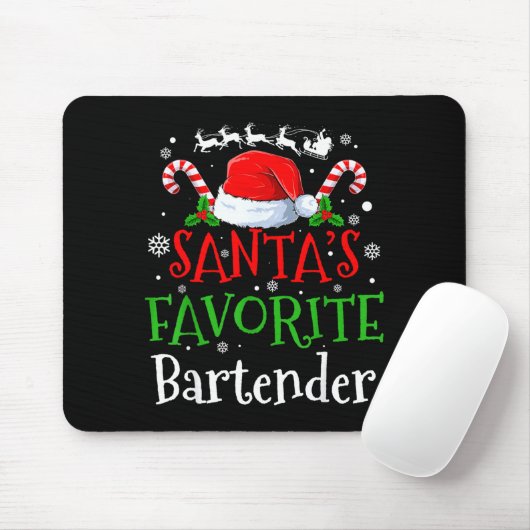 Santa's Favorite Bartender Christmas Party  Muismat (Met muis)