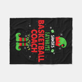 Santa's Favorite Basketball Coach Funny Elf Family Fleece Deken (Voorkant (Horizontaal))