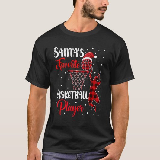 Santa's Favorite Basketball Player Christmas Quote T-shirt (Voorkant)