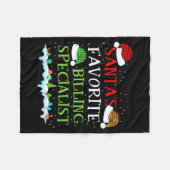 Santa's Favorite Billing Specialist Fun Christmas  Fleece Deken (Voorkant (Horizontaal))