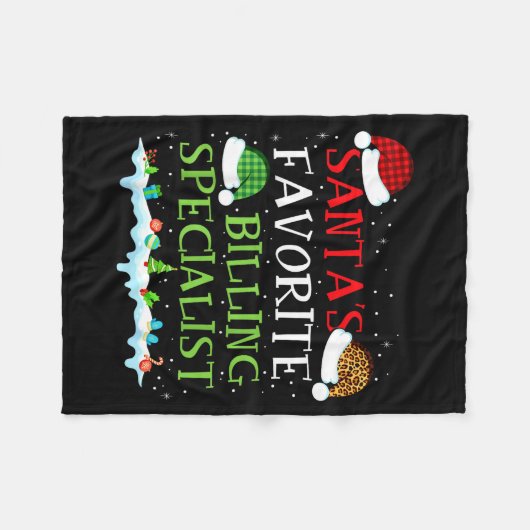 Santa's Favorite Billing Specialist Fun Christmas  Fleece Deken (Voorkant (Horizontaal))
