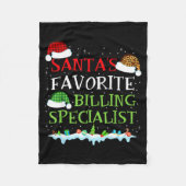 Santa's Favorite Billing Specialist Fun Christmas Fleece Deken (Voorkant)